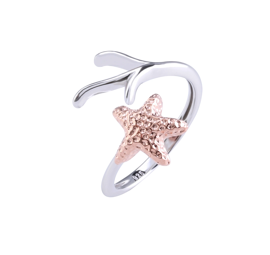 Latest Design S925 Sterling Silver Creative Ocean Themed Design Elegant Finger Ring
