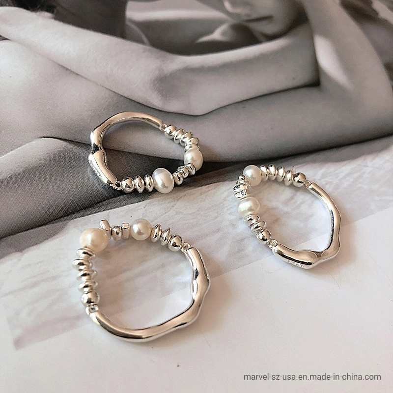 Mini Imitation Pearl Thin Ring for Women