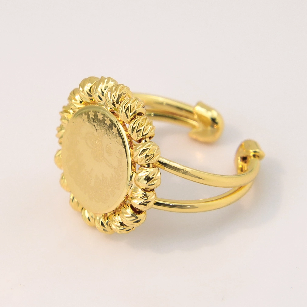 Latest Arrival Charm Coin Jewelry Turkish Ring Adjustable Gold Coin Rings for Women