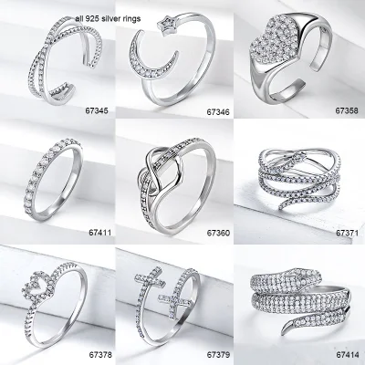 Modeaccessoires, Modeschmuck, individuelle Ringe aus 925er-Sterlingsilber mit CZ, Verlobung, Hochzeit, Versprechensringe für Frauen