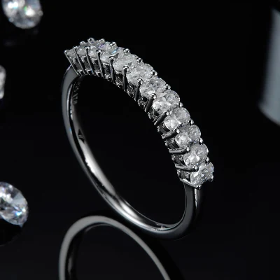Benutzerdefinierte trendige Ringe, benutzerdefinierter Fancy-Moissanit-Ewigkeitsring, Damenschmuck, Verlobungsring aus 925er-Sterlingsilber