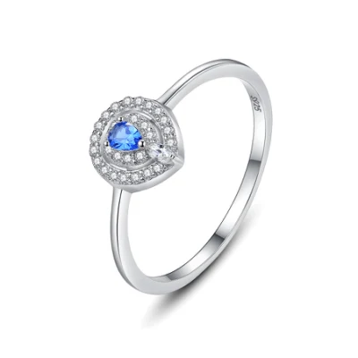 Sterling Silber 925 Evil Eye Luxusschmuck Mode Neuer Frühlingssplitter zierlicher Ring