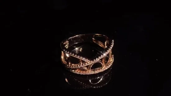 Modeaccessoires Fabrik Großhandel Eleganter Schmuck 925 Sterling Silber Kreativer Charme Feiner schlichter Modeschmuck Ring