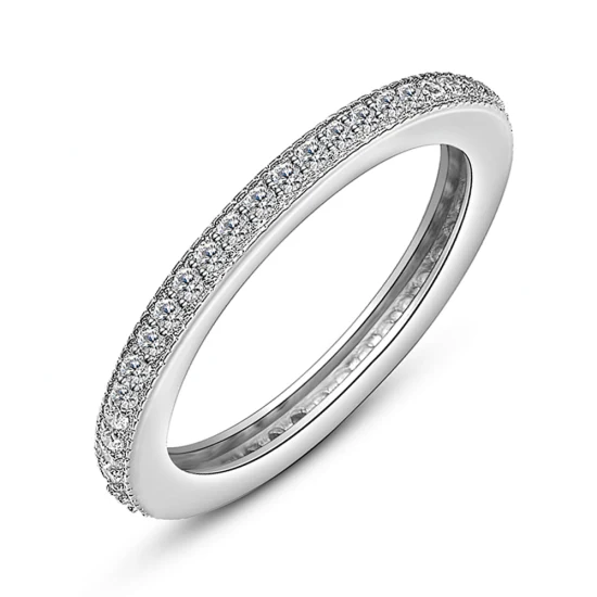 Edler Schmuck, trendiger, modischer Silber-Eternity-Band-Ring für Herren, Modeschmuck